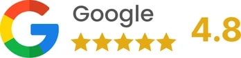 Google rating 4.8 out of 5
