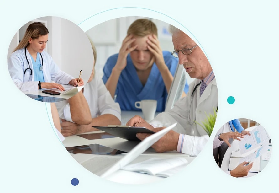 Behavioral health providers reviewing billing performance together