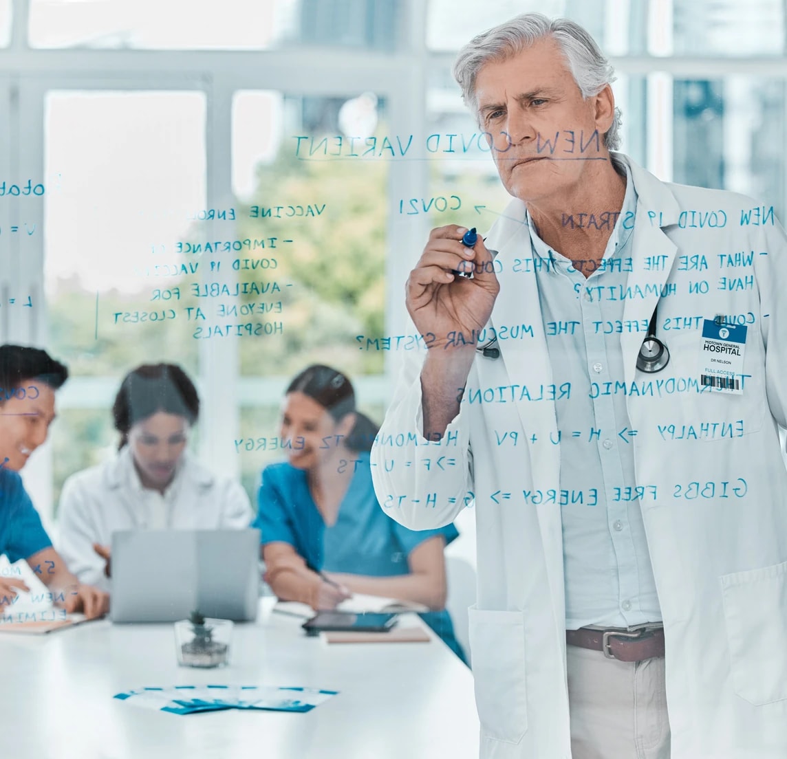 A behavioral health clinician at work